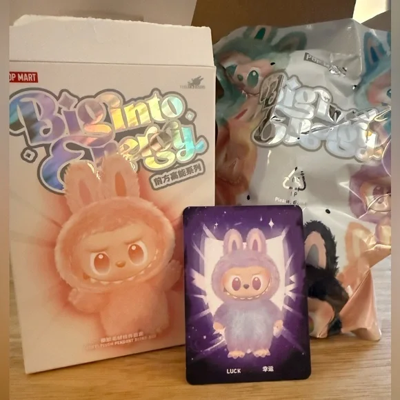 AUTHENTIC Pop Mart Labubu Big Into Energy Plush Pendant; CONFIRMED LUCK - Picture 6 of 7